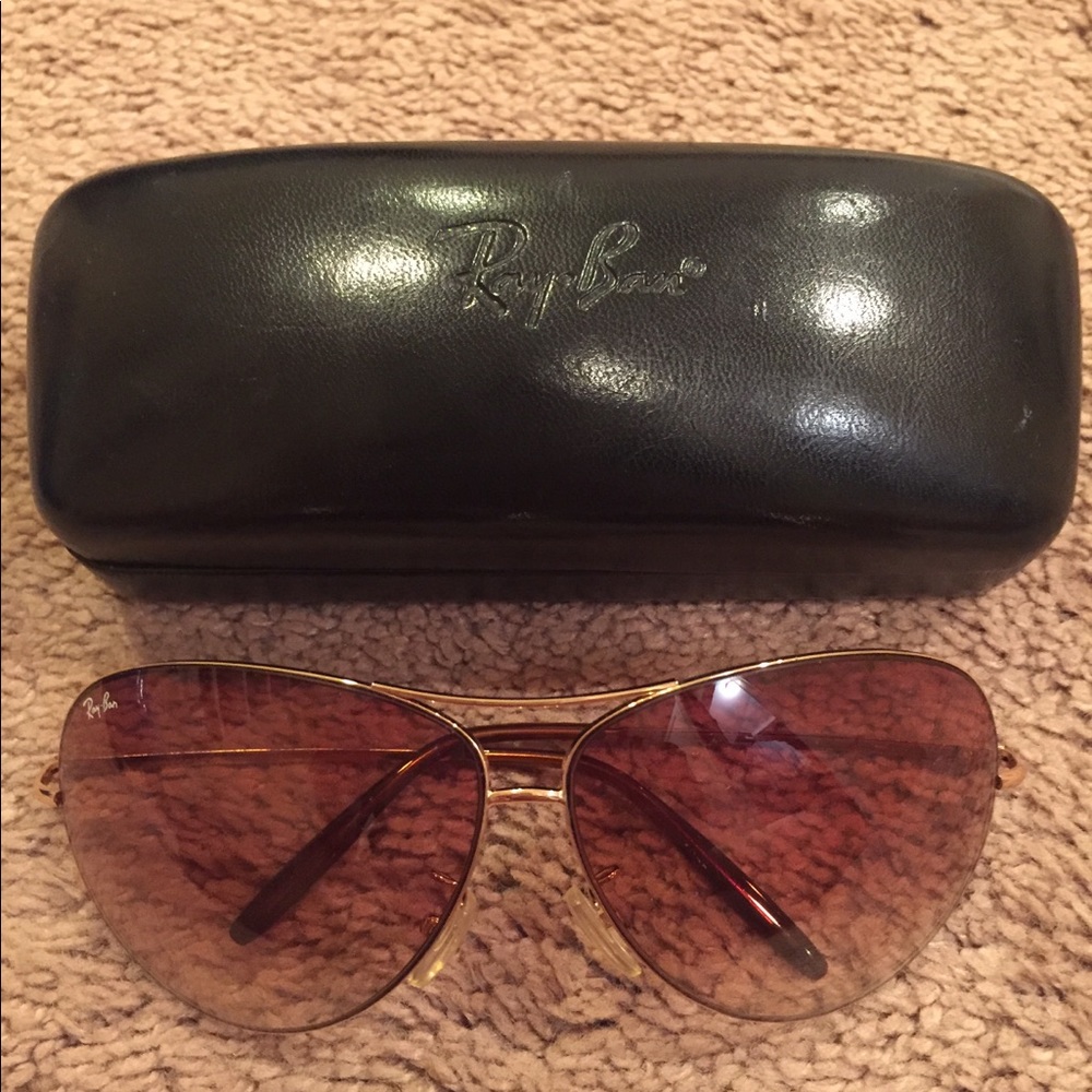 Ray Ban aviators - rose colored